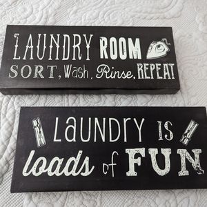 Laundry Room Signs set of 2